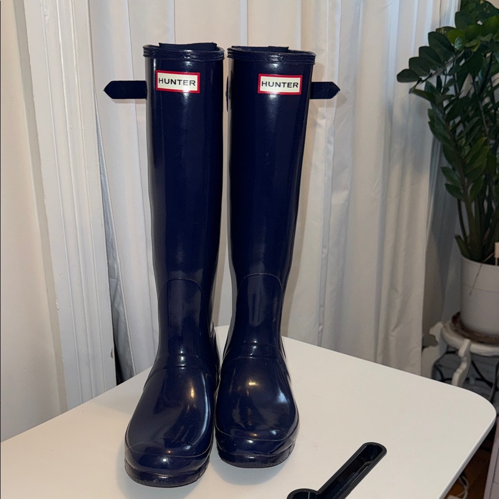 Hunter Dark Blue Waterproof Boots